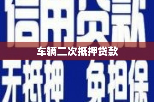 朱家尖车辆二次抵押贷款