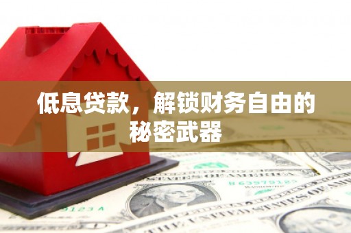 朱家尖低息贷款，解锁财务自由的秘密武器