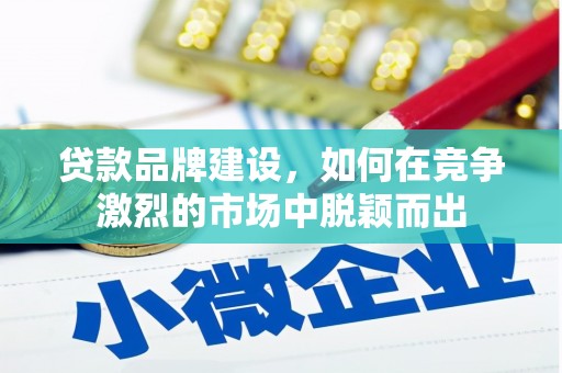 朱家尖贷款品牌建设，如何在竞争激烈的市场中脱颖而出