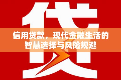 朱家尖信用贷款，现代金融生活的智慧选择与风险规避