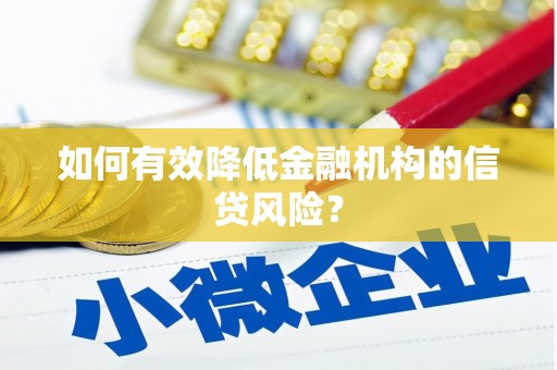 朱家尖如何有效降低金融机构的信贷风险？