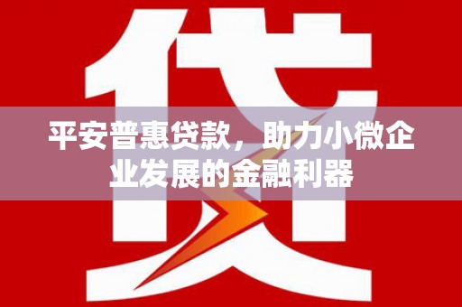 朱家尖平安普惠贷款，助力小微企业发展的金融利器