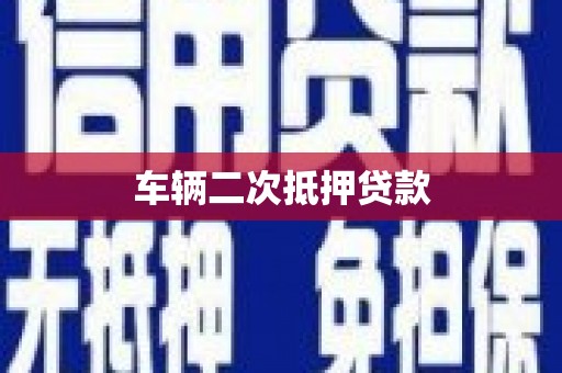 朱家尖车辆二次抵押贷款