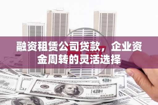 朱家尖融资租赁公司贷款，企业资金周转的灵活选择