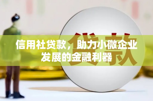 朱家尖信用社贷款，助力小微企业发展的金融利器