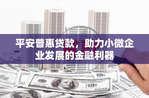 朱家尖平安普惠贷款，助力小微企业发展的金融利器
