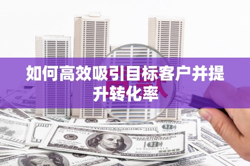 朱家尖如何高效吸引目标客户并提升转化率