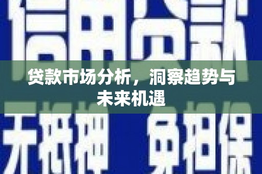 朱家尖贷款市场分析，洞察趋势与未来机遇
