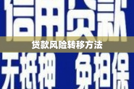 朱家尖贷款风险转移方法
