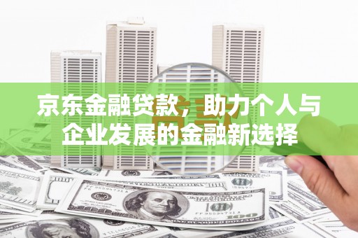 朱家尖京东金融贷款，助力个人与企业发展的金融新选择