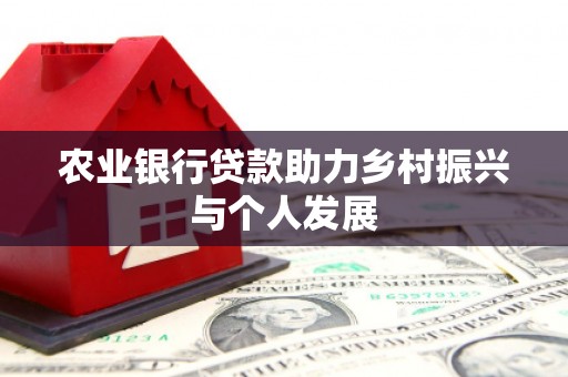 朱家尖农业银行贷款助力乡村振兴与个人发展