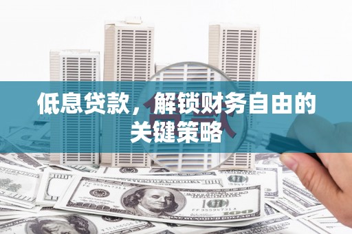 朱家尖低息贷款，解锁财务自由的关键策略