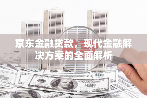 朱家尖京东金融贷款，现代金融解决方案的全面解析